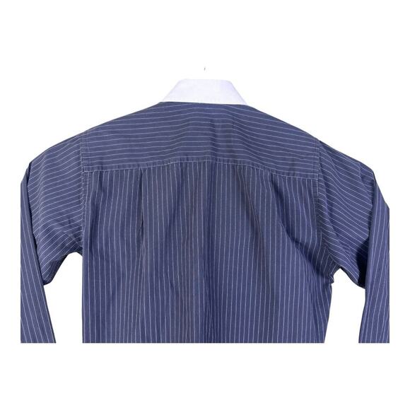 Donald J Trump Men Dress Shirt 15.5 32/33 Black Striped Signature Long Sleeve - Picture 6 of 12